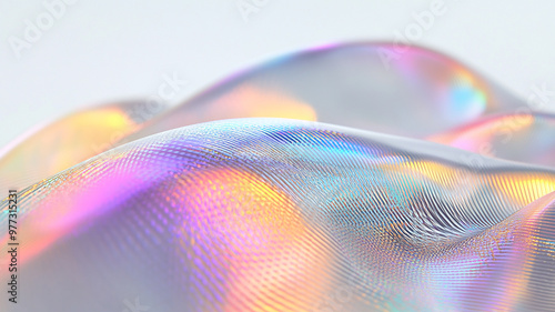 Abstract rainbow white background design, 3d rendering	