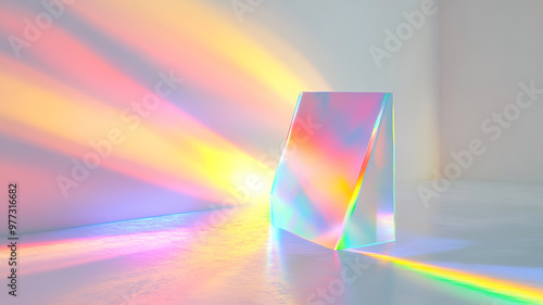 Abstract rainbow white background design, 3d rendering	
