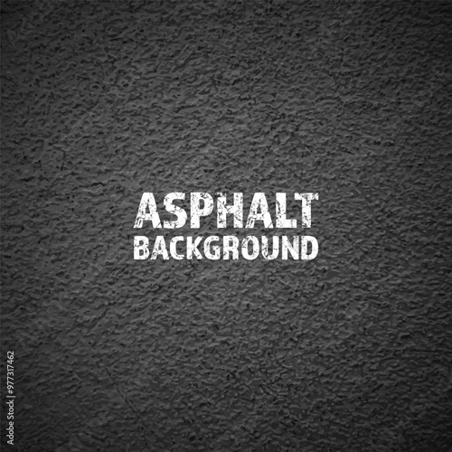 Asphalt road texture, concrete highway surface. Pattern with grainy structure, grunge stone background. Vector illustration