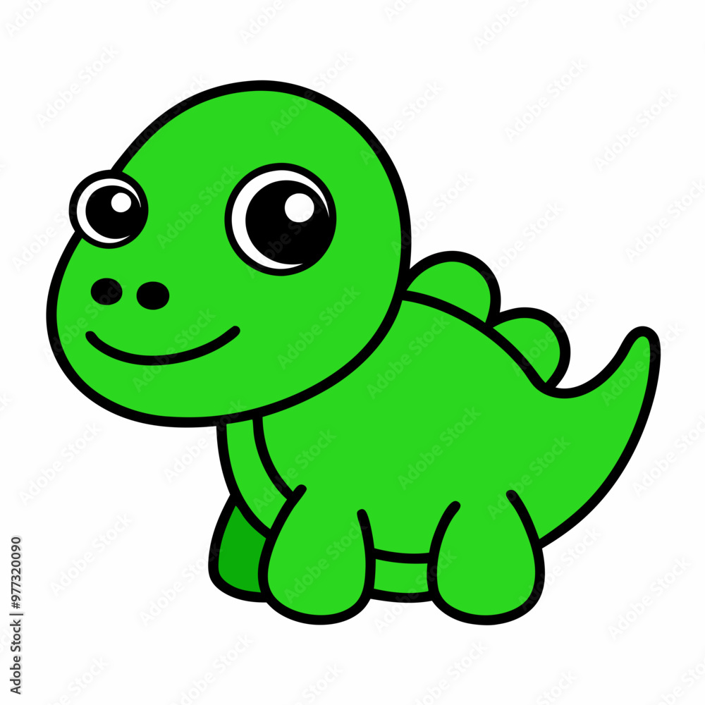a cute, smiling dinosaur with bright green skin and a friendly face. a cute, smiling dinosaur with bright green skin and a friendly face.