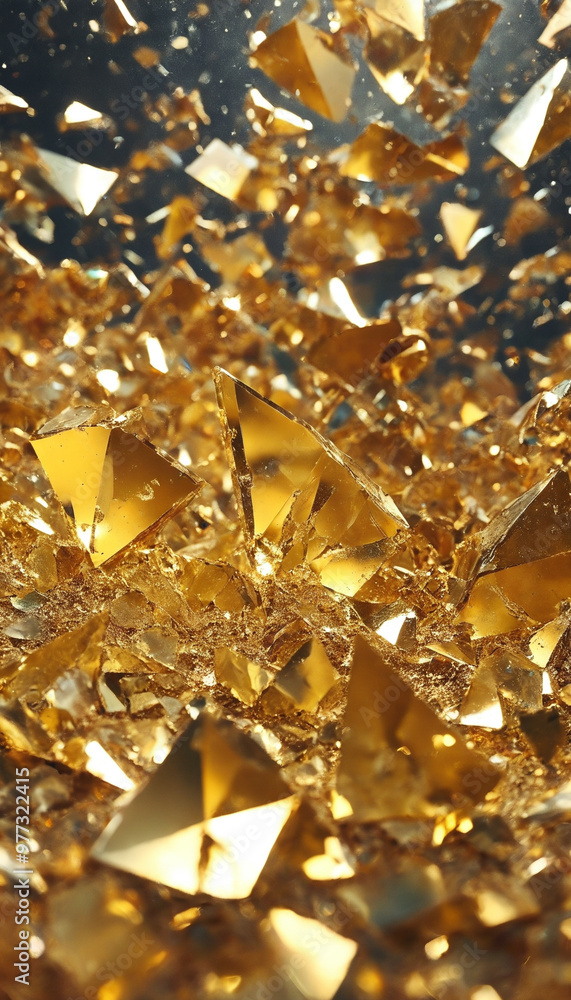 Abstract gold glass background texture. AI Generated. Abstract gold glass background texture. AI Generated.