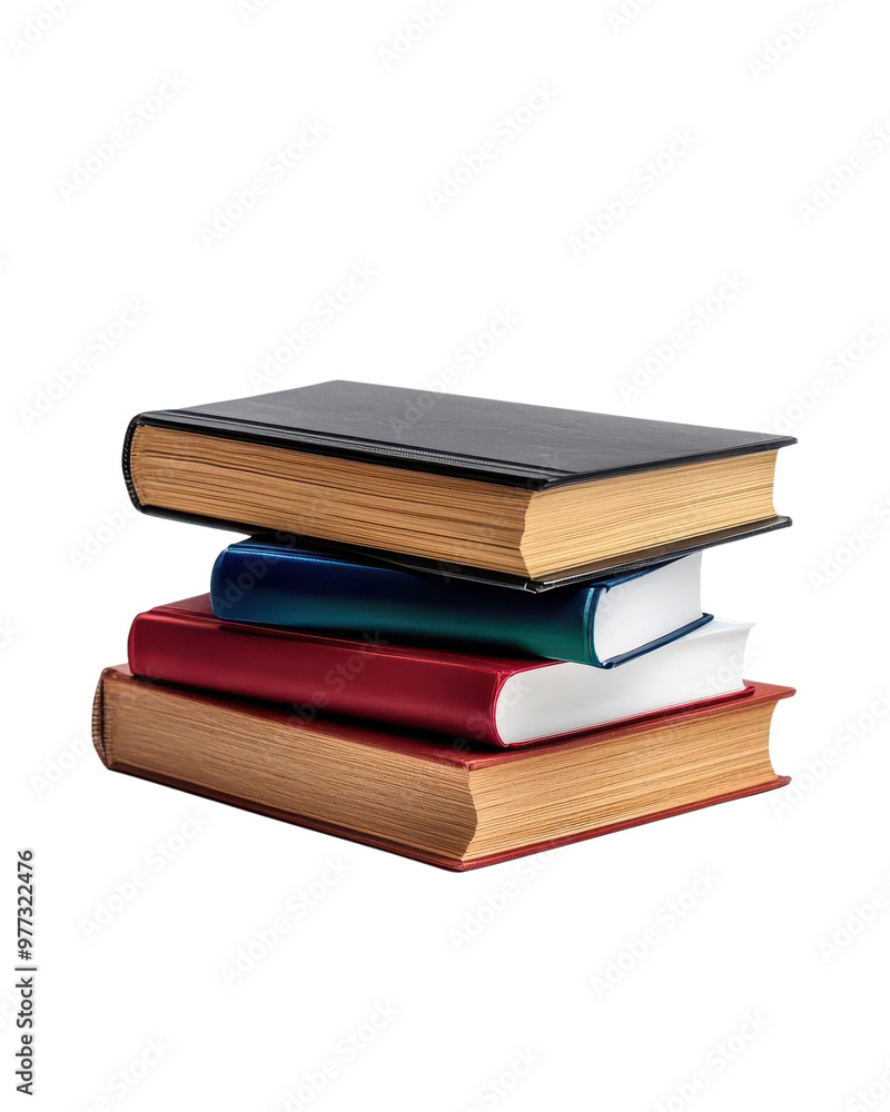 A stack of colorful books with various covers, perfect for education, literature, and knowledge themes in any creative project with transparent Background. A stack of colorful books with various covers, perfect for education, literature, and knowledge themes in any creative project with transparent Background.