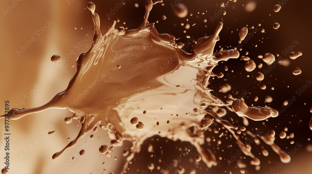 Brown watery splash background. AI Generated Brown watery splash background. AI Generated