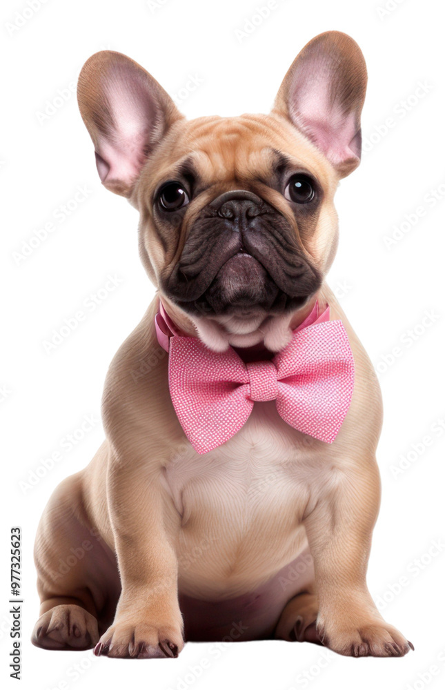 Fototapeta premium PNG Bow dog bulldog animal.