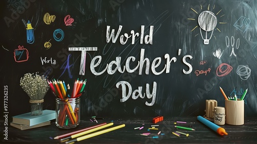 World Teacher's Day Poster, World Teacher's Day Banner photo