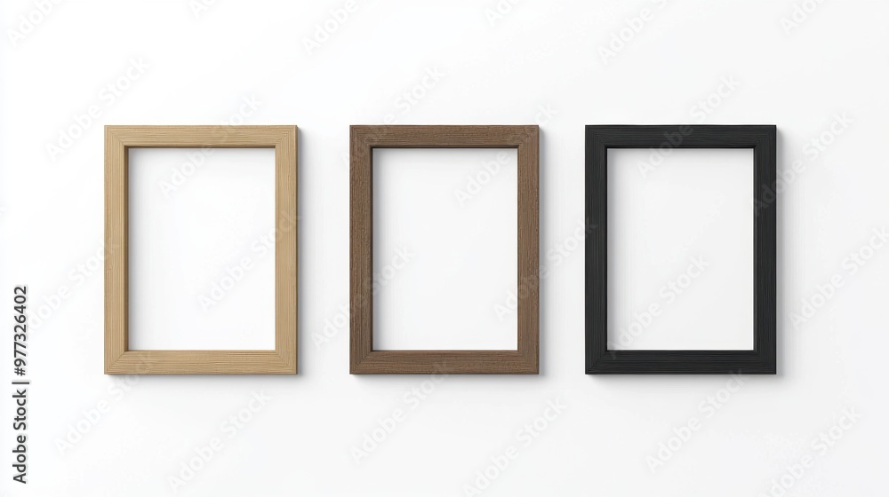 Wooden Frames Mockup. Wooden Frames Mockup.