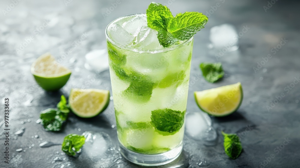 Minty Mojito in a Glass Minty Mojito in a Glass