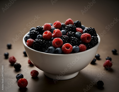 berries in a bowl, bowl of berries