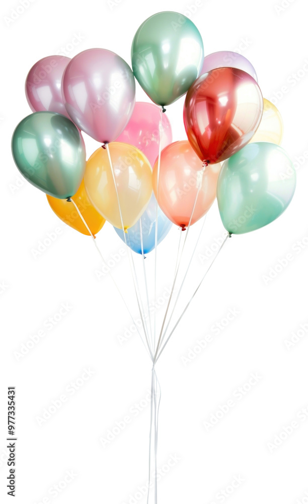 PNG Colorful balloons on white background PNG Colorful balloons on white background