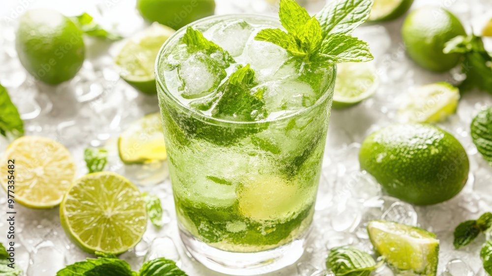 Citrus and Mint Cocktail with Ice Citrus and Mint Cocktail with Ice