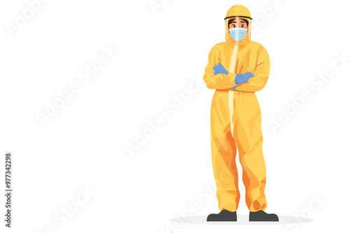 Healthcare Hero in Protective Gear isolated