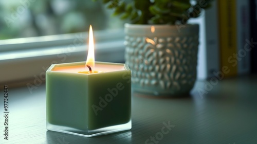 beautiful fragrance candles in different colors giving asthetic look give light to surroundings 