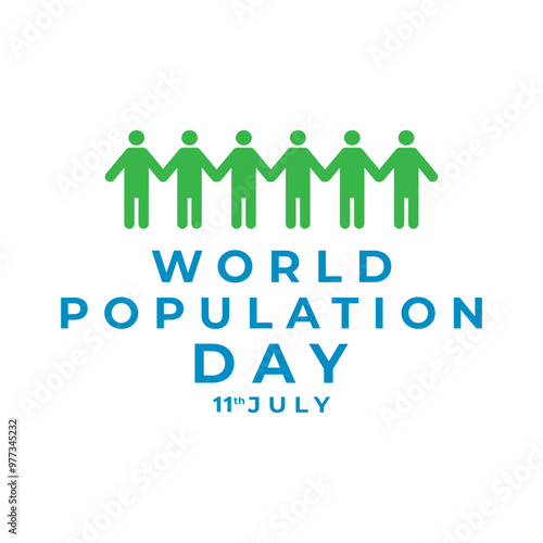 World Population Day Text illustration