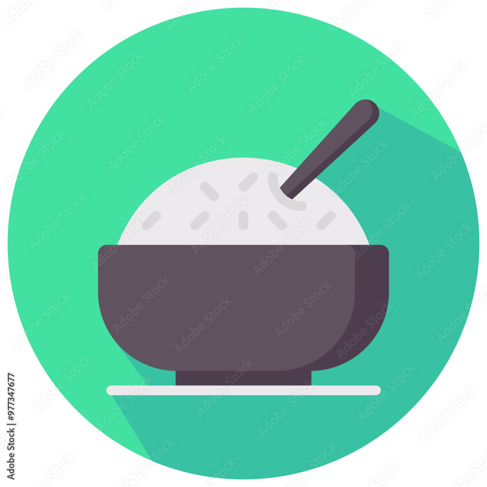 curry rice round flat vector icon curry rice round flat vector icon