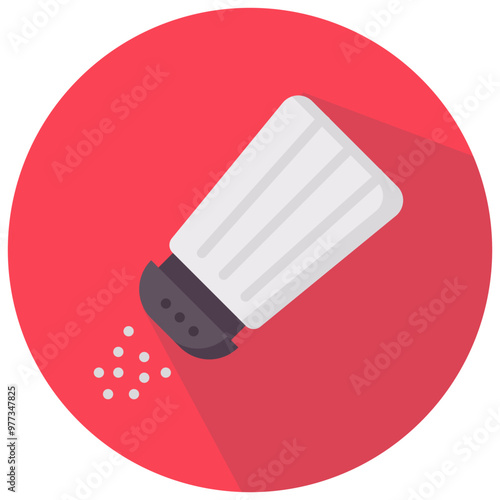 salt round flat vector icon