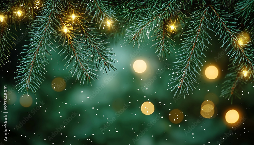 Shiny tree glowing in dark winter night backdrop generated by AI Shiny tree glowing in dark winter night backdrop generated by AI