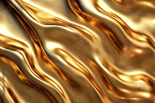 Golden Fabric Draped Abstract Background