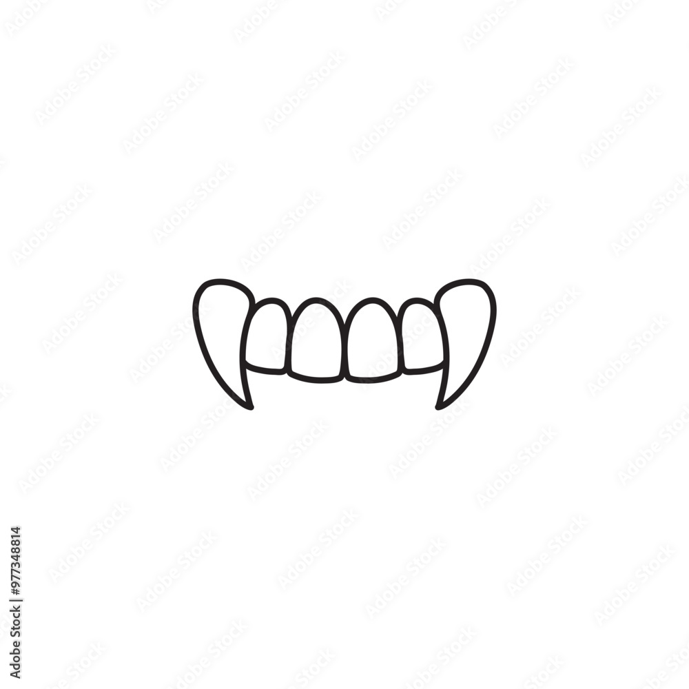vampire teeth icon vector Halloween dracula vampire teeth icon vector Halloween dracula