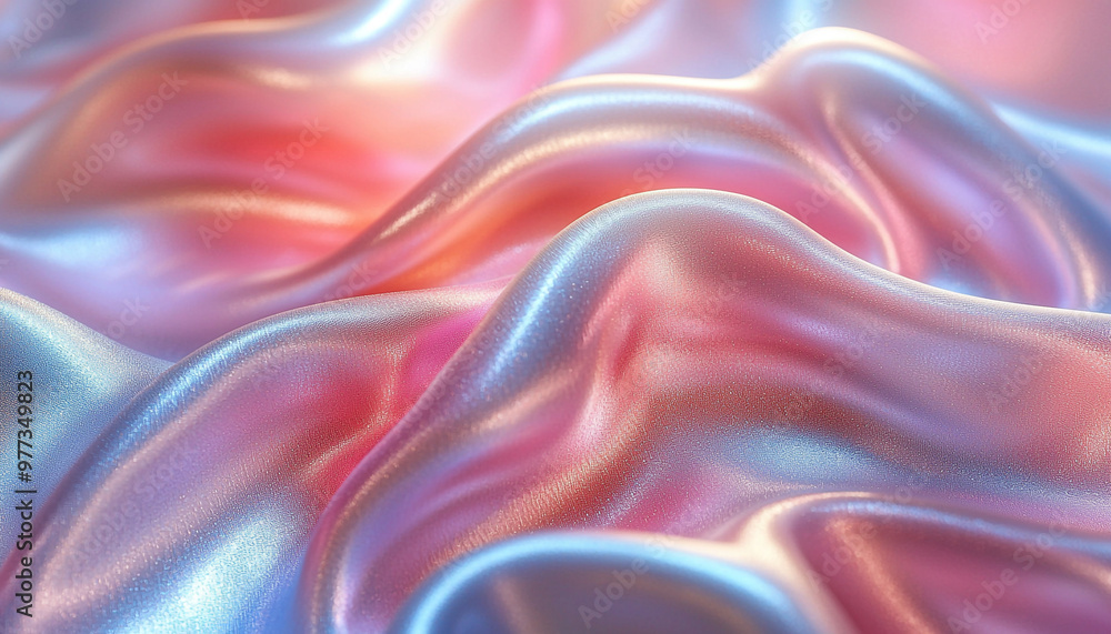 Smooth wave pattern decoration in shiny silk textile elegance generated by AI Smooth wave pattern decoration in shiny silk textile elegance generated by AI