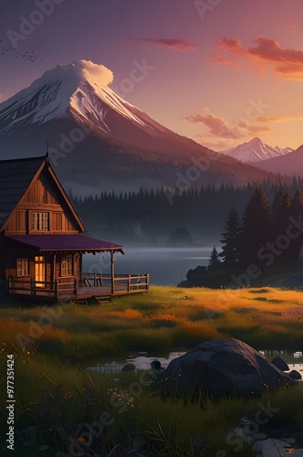 sunrise in the mountains