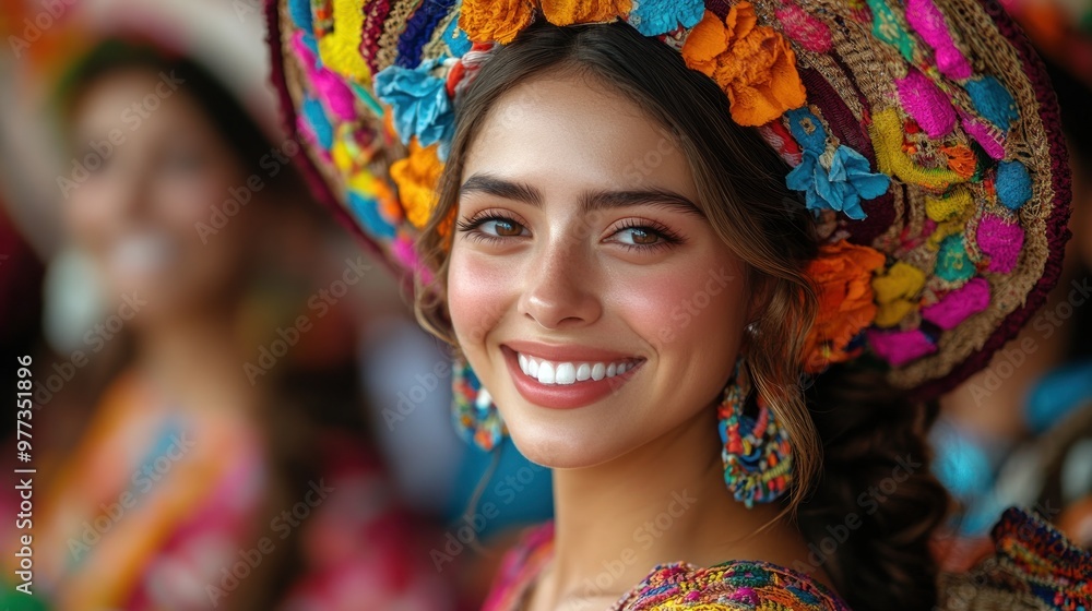 A Beautiful Woman in Traditional Mexican Attire A Beautiful Woman in Traditional Mexican Attire