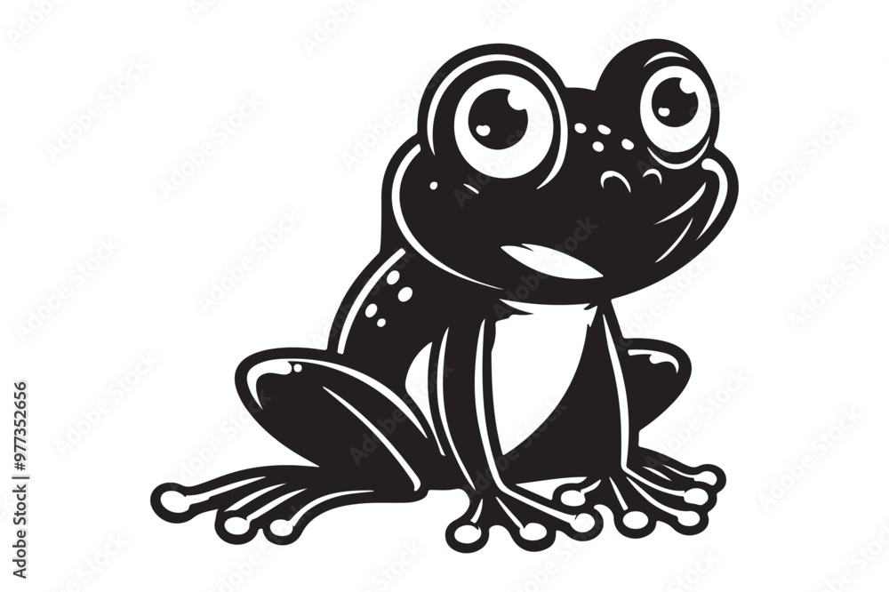 Frog Shape Silhouette Vector Artwork Frog Shape Silhouette Vector Artwork
