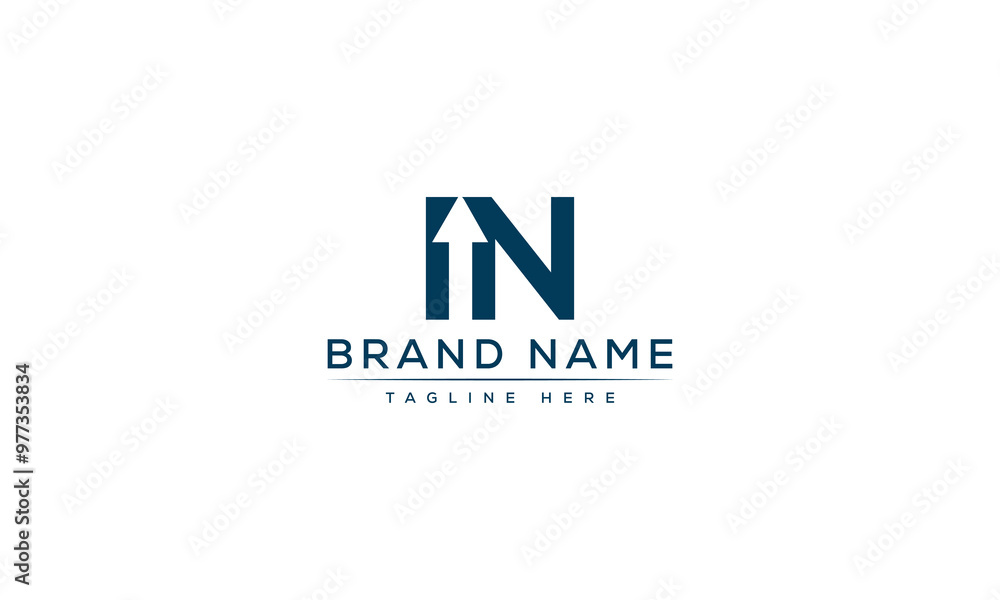 Logo design letter IN. Elegant modern. Vector template. Logo design letter IN. Elegant modern. Vector template.