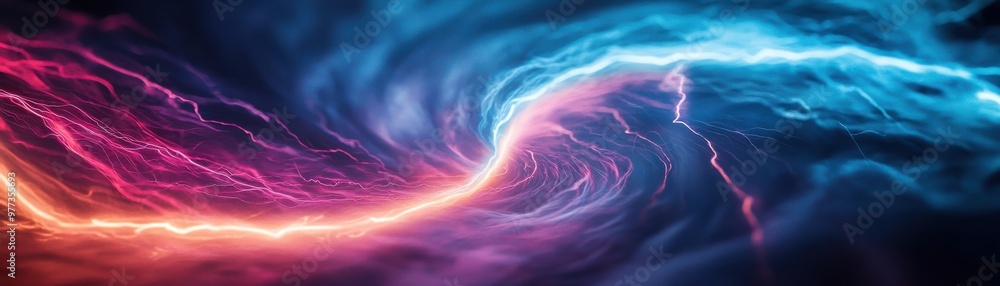 Dynamic swirl of vibrant colors with neon blue and pink light, creating an energetic and captivating abstract background. Dynamic swirl of vibrant colors with neon blue and pink light, creating an energetic and captivating abstract background.