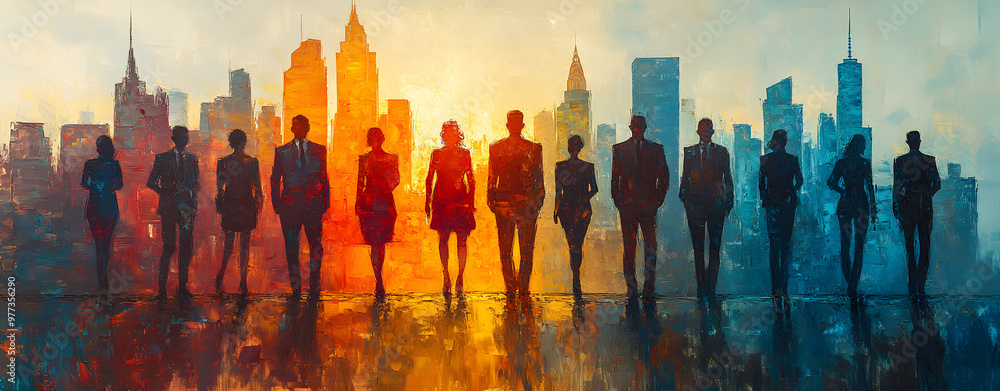 “A Group of Business People Standing in Front of the City Skyline”
“A Group of Business People Standing in Front of the City Skyline”