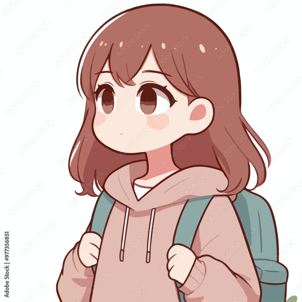 Obraz premium Vector of a student dreaming