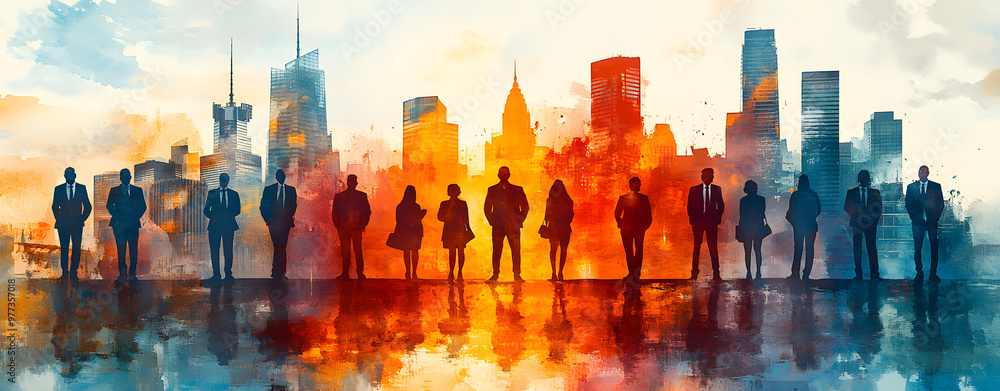 “A Group of Business People Standing in Front of the City Skyline”
“A Group of Business People Standing in Front of the City Skyline”