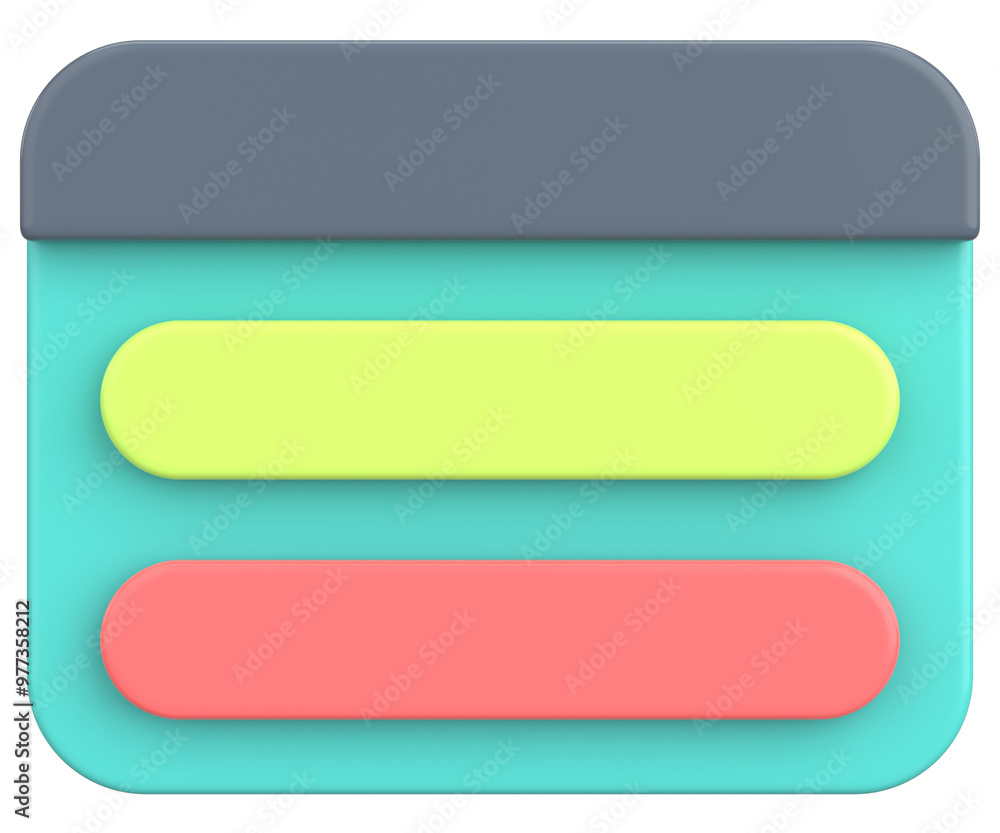 3D illustration of dialog box. Question popup. 3D illustration of dialog box. Question popup.