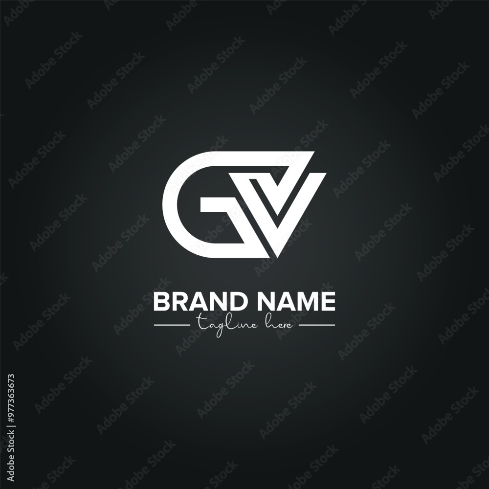 Abstract GV VG Letters Monogram Logo Design. Initial Vector Template. Abstract GV VG Letters Monogram Logo Design. Initial Vector Template.