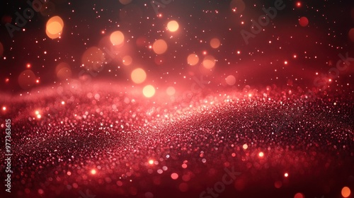 Red Glitter Background