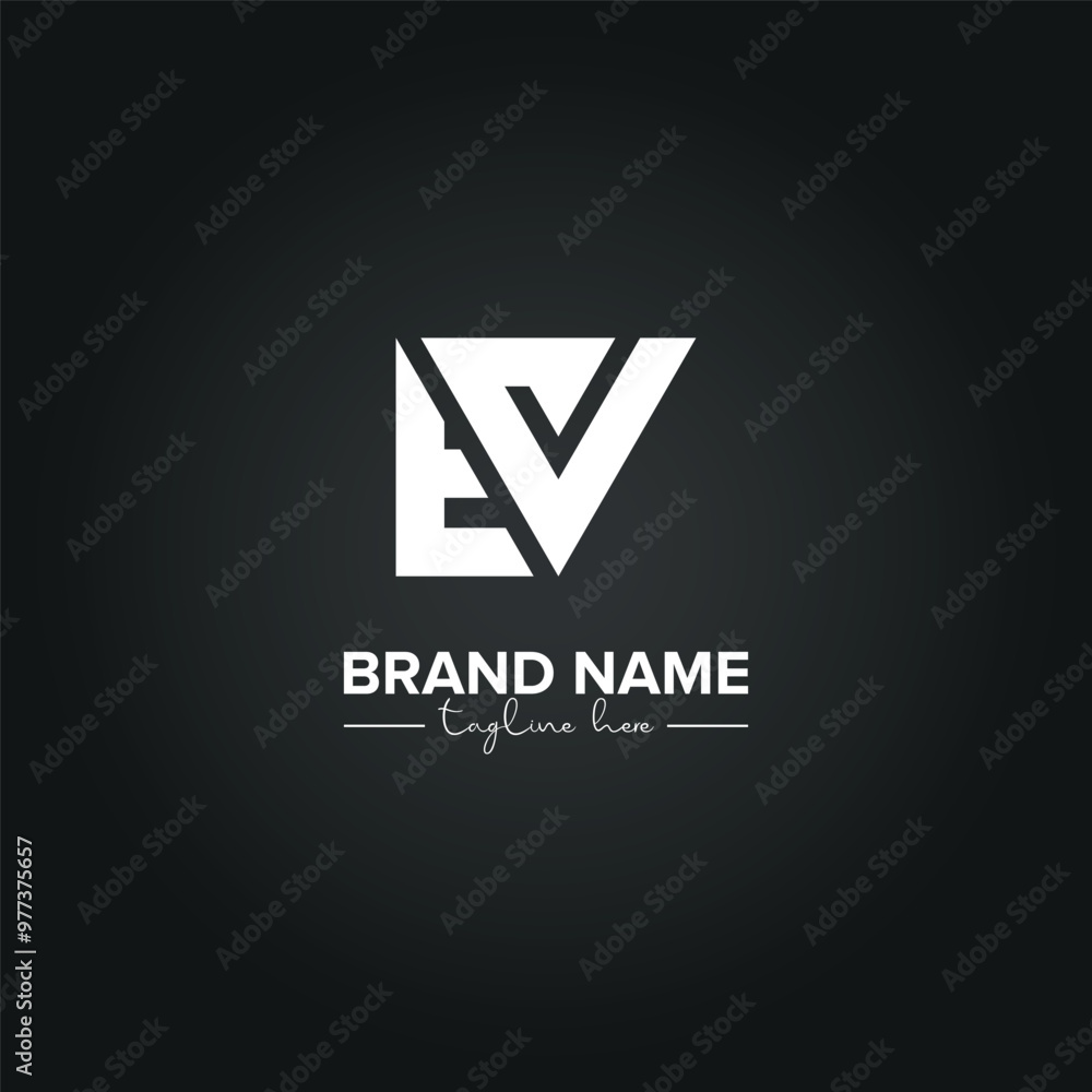 Alphabet EV VE Letters Monogram Logo Design. Initial Vector Template. Alphabet EV VE Letters Monogram Logo Design. Initial Vector Template.