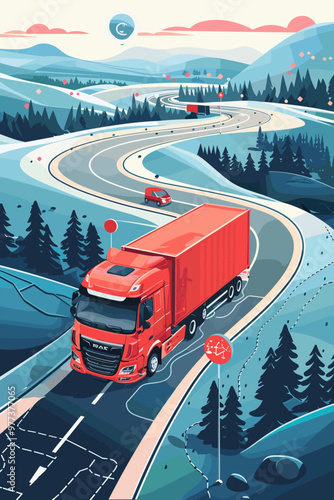 Advanced Fleet Management System for Logistic Trucks with Digital Application and Performance Monitoring