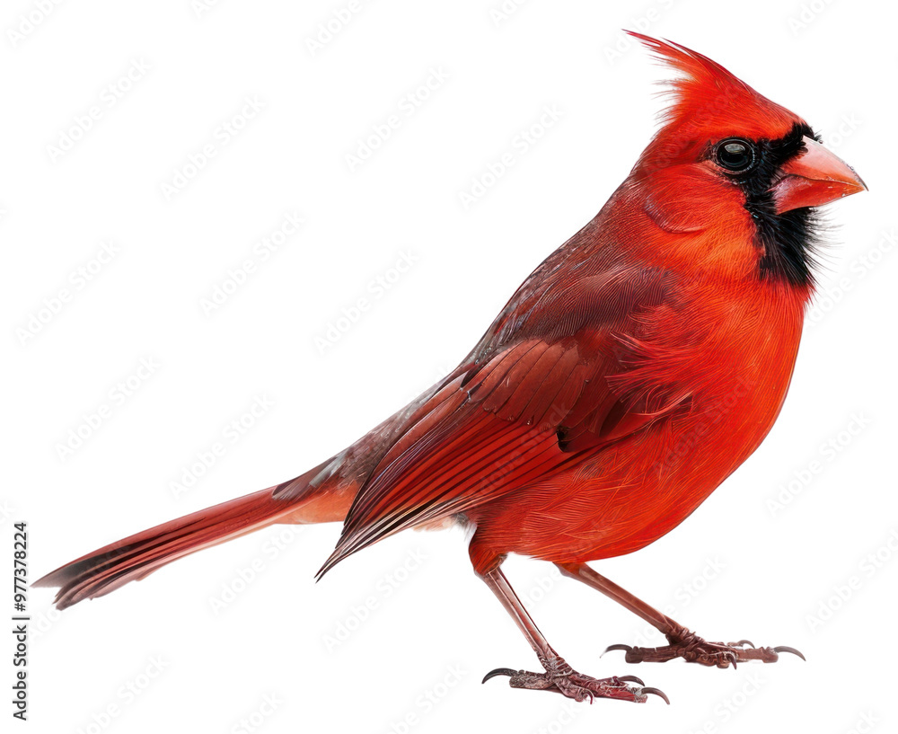 PNG Vibrant red cardinal bird photo PNG Vibrant red cardinal bird photo