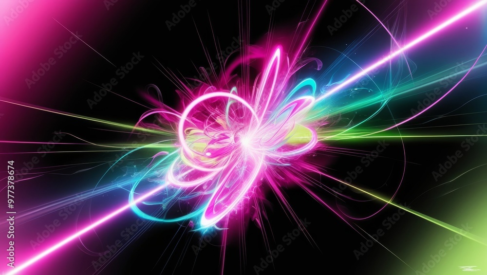 Abstract Neon Colored Background Abstract Neon Colored Background