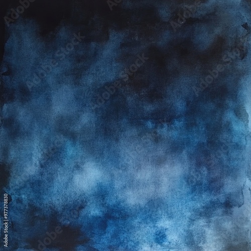 A deep blue abstract background with textured layers, evoking calmness and depth, perfect for design projects.