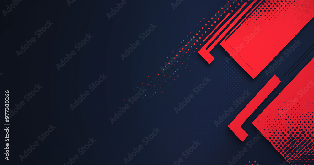 Red and blue abstract background with arrows, simple banner vector graphic design. AI generation. Red and blue abstract background with arrows, simple banner vector graphic design. AI generation.