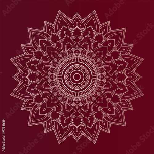 Outline vector mandala pattern for festival, book and packaging background design. 