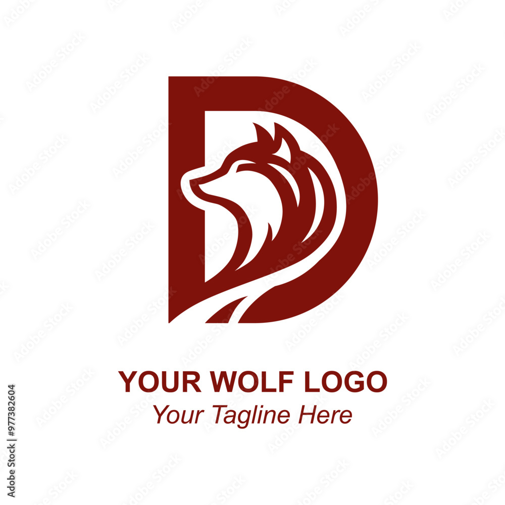 a logo for a wolf logo that says your logo . a logo for a wolf logo that says your logo .