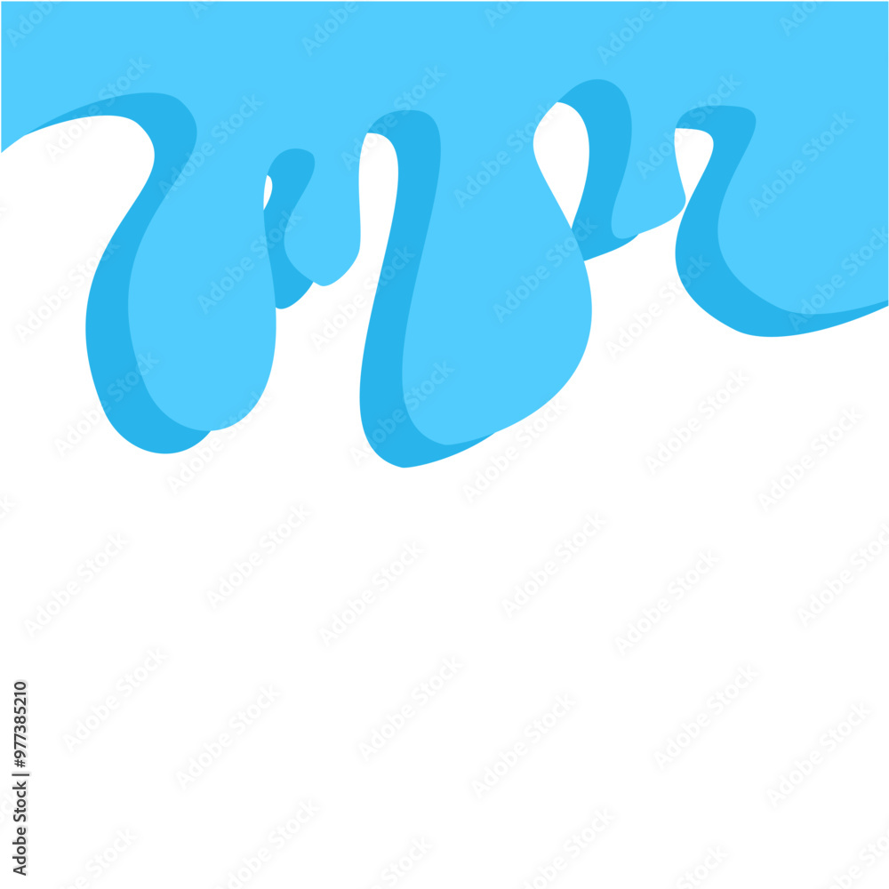 Dripping water isolated on transparent background. Blue paint. Dripping water isolated on transparent background. Blue paint.