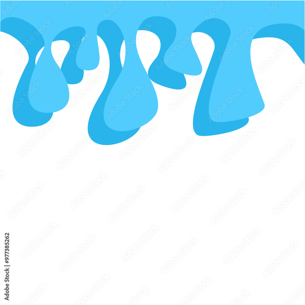 Dripping water isolated on transparent background. Blue paint. Dripping water isolated on transparent background. Blue paint.