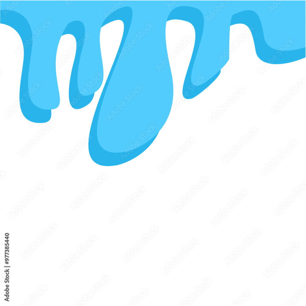 Dripping water isolated on transparent background. Blue paint. Dripping water isolated on transparent background. Blue paint.