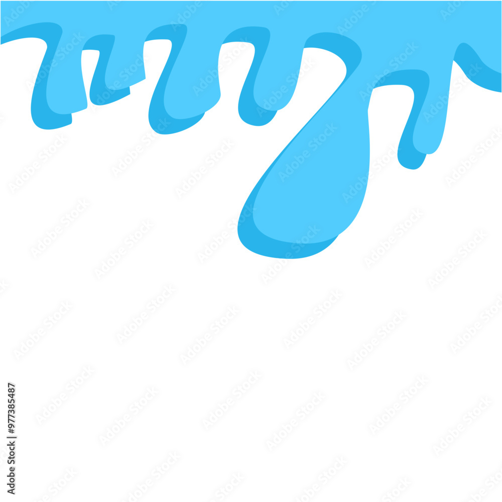 Dripping water isolated on transparent background. Blue paint. Dripping water isolated on transparent background. Blue paint.