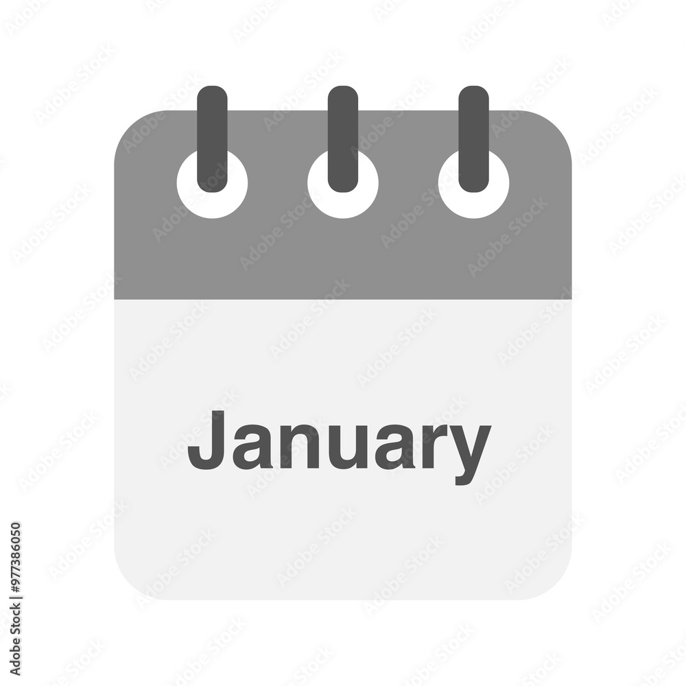 January icon vector. Daily, monthly, yearly calendar icon January icon vector. Daily, monthly, yearly calendar icon
