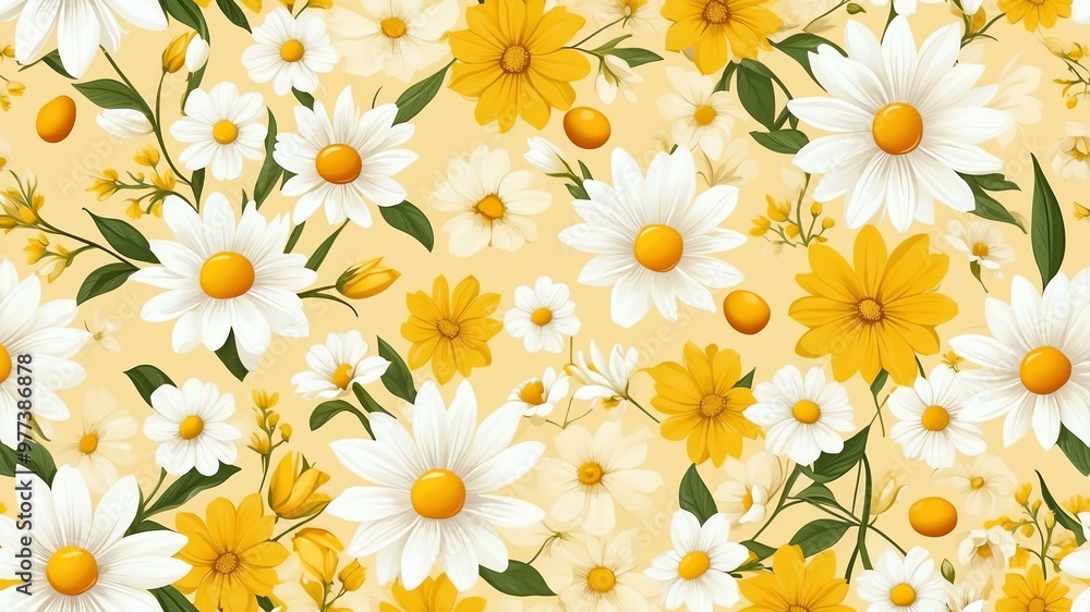 base xl pretty white theme flowers on light yellow background, egg mosaic style base xl pretty white theme flowers on light yellow background, egg mosaic style