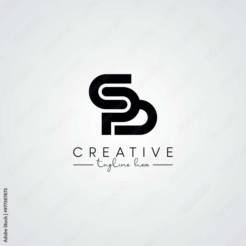 Modern Unique Artistic Letter SP PS Logo. Initial Based Letter Icon Logo. Modern Unique Artistic Letter SP PS Logo. Initial Based Letter Icon Logo.