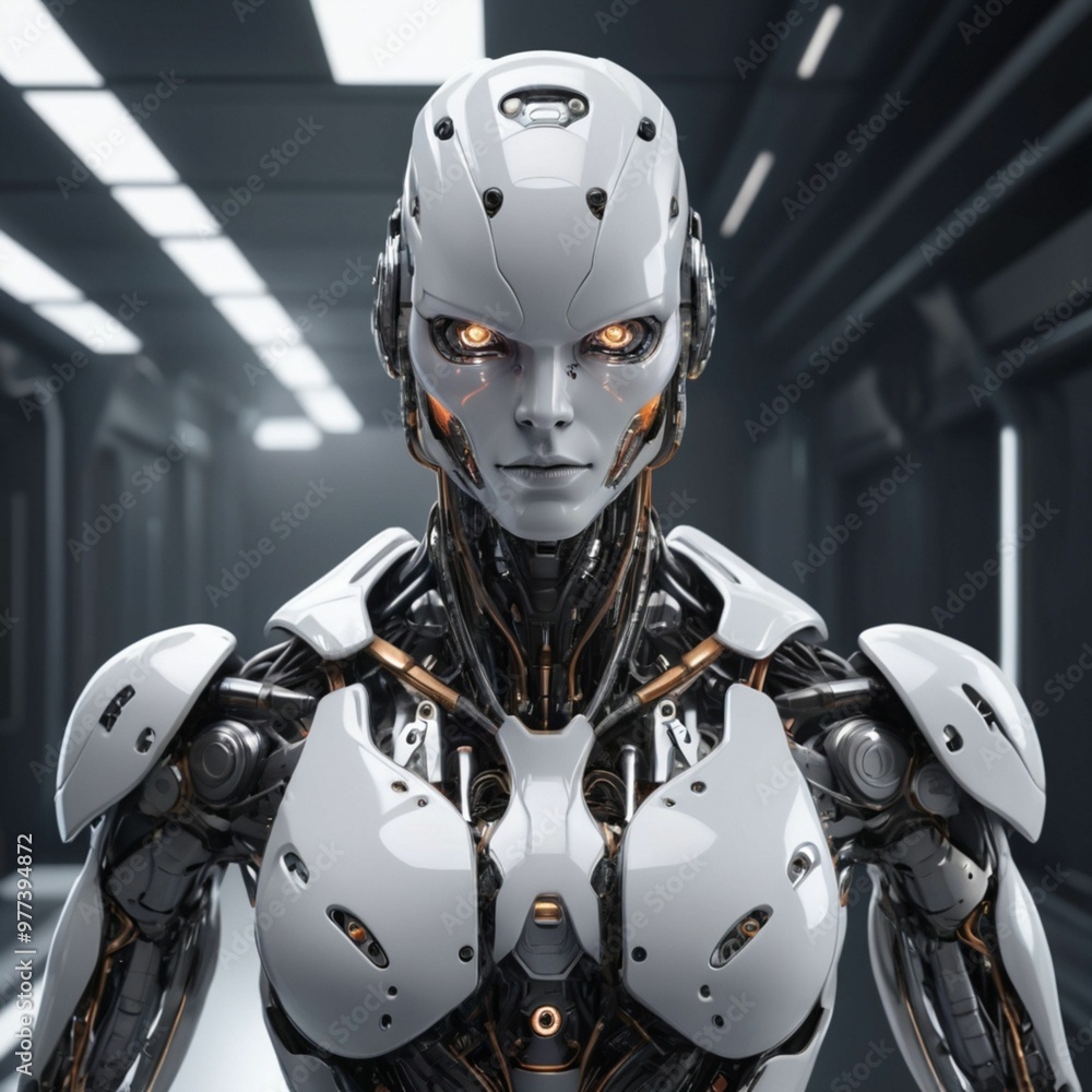 Cyborg robot in a futuristic style Cyborg robot in a futuristic style